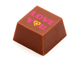 Image of A solid square milk chocolate with 